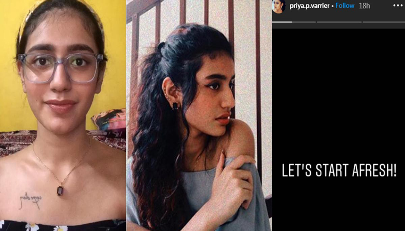 Priya Varrier is back, says she deactivated web based life for genuine feelings of serenity 