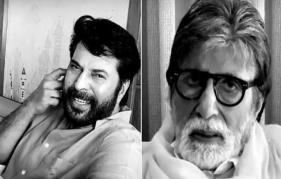 Mammootty recommends wearing fashionable shades on Amitabh Bachchan! The big stars of Indian cinema unite for a short film Family